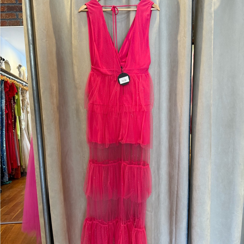 Pink Tiered Tulle Dress (M) - Picture 2 of 2